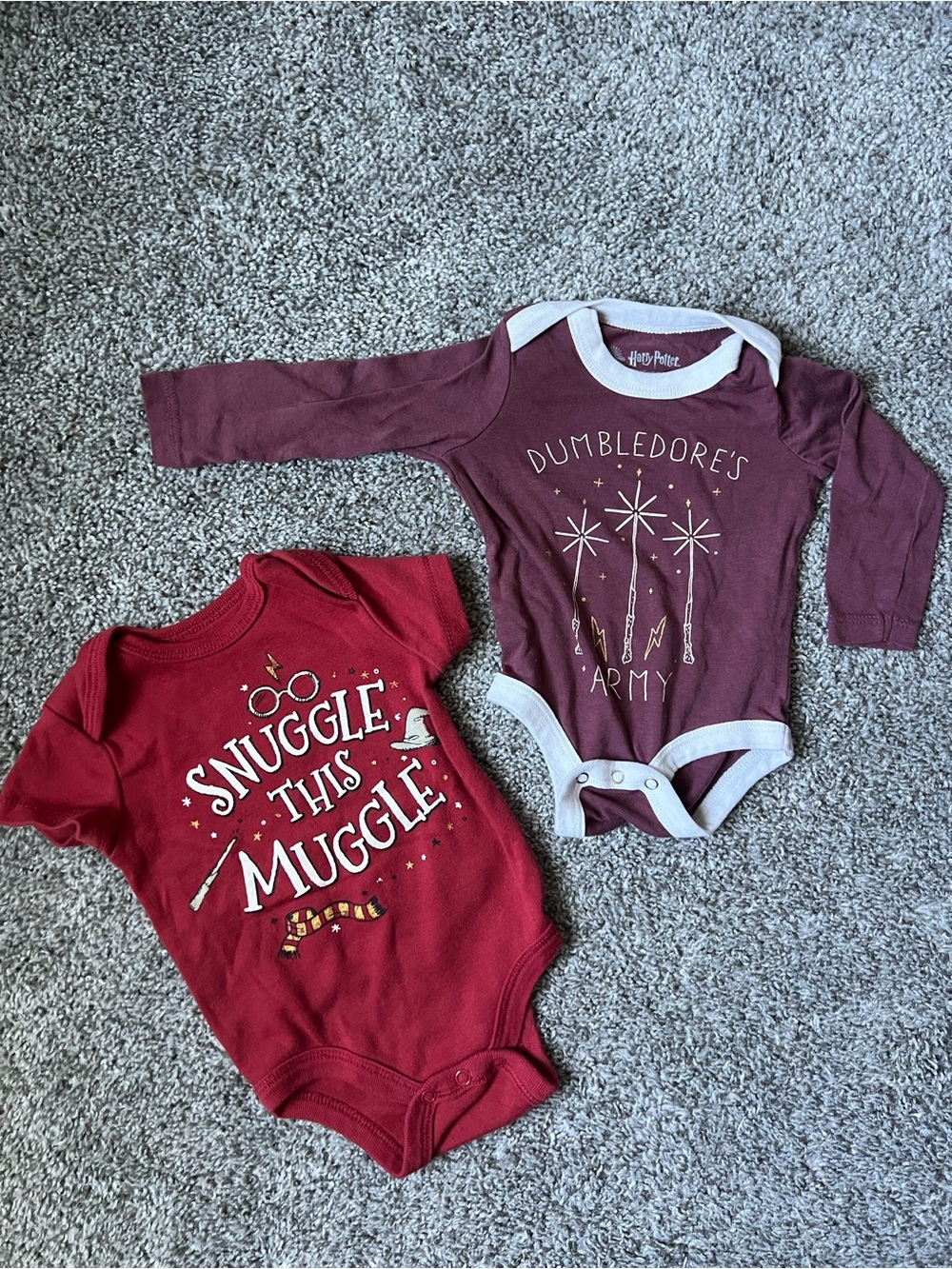 2 Harry Potter Baby Onesies